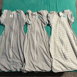 Gray and White Baby Sleep Sacks